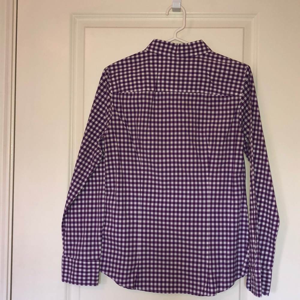 Purple checked button down - Picture 2 of 6